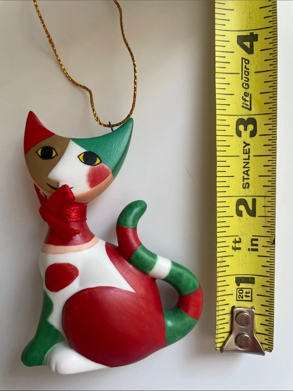 Vintage Goebel Porcelain “Guiseppi” Cat Ornament signed R. (Rosina) Wachtmeister